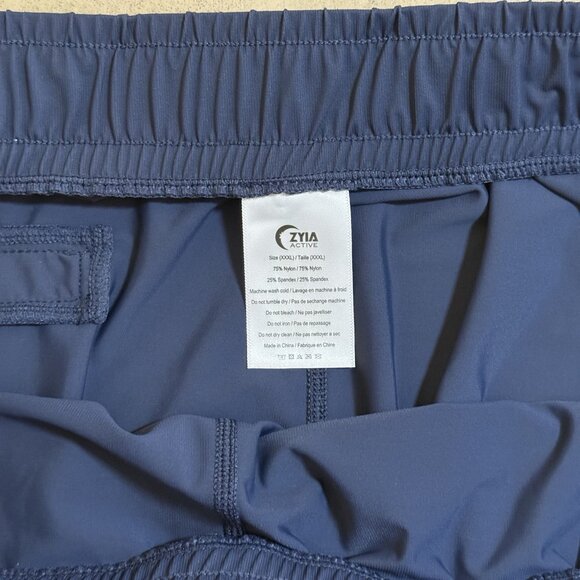 ZYIA Active Womens Pants EVERYWHERE Blue Lightweight Stretch Drawstring XXL - Picture 5 of 5